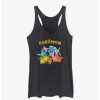 Girls * | Cheap Pokemon Eeveelutions Girls Tank Blk Htr