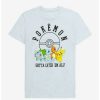 Tees * | Cheapest Pokemon Kanto Starters Boyfriend Fit Girls T-Shirt Multi