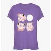 Tees * | Cheapest Pokemon Clefairy Dancing Girls T-Shirt Purple